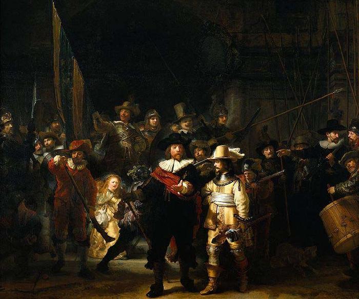 REMBRANDT Harmenszoon van Rijn The Night Watch or The Militia Company of Captain Frans Banning Cocq oil painting image